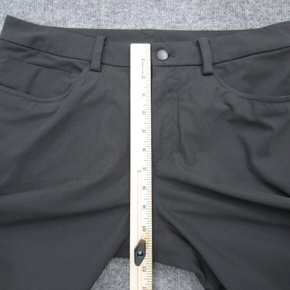 Lululemon Pants Mens 32 Gray Black Chino Dress Flat Front - Picture 12 of 15